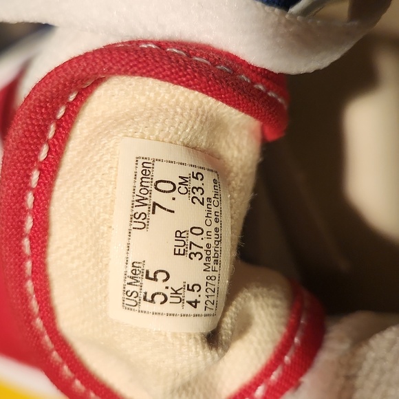 Vans Era skateboard shoes (BMX Checkerboard ) true blue/ red - Picture 8 of 8